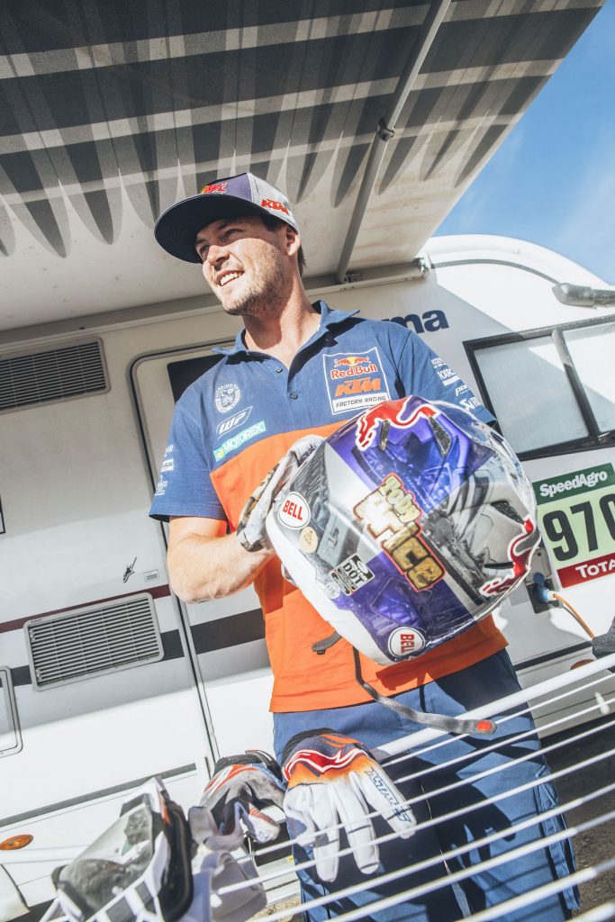 Toby Price (AUS) from Red Bull KTM Factory Team at the bivouac of stage 6 of Rally Dakar 2016 from Uyuni to Uyuni, Bolivia on January 8, 2016.