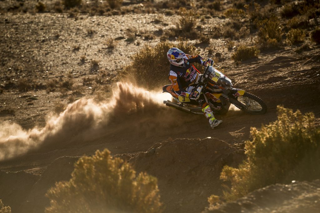 Toby Price (AUS) of Red Bull KTM Factory Team races during stage 07 of Rally Dakar 2016 from Uyuni, Bolivia to Salta, Argentina on January 9, 2016