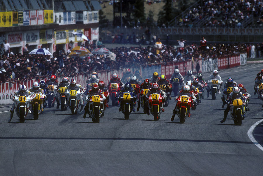 Schwantz 34, Rainey 17, Sarron7, Lawson 3, De Radigues 12, Gardner 1, Start Italian 500GP, 1988