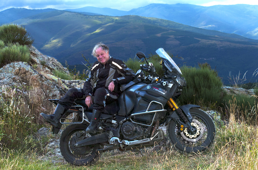 Photo: Oscar Kornyei Ph: +44 77 8777 8959 Email: kornyeio@yahoo.com.au Nick Sanders in the Pyrenees, France. During his world-record setting rides, Nick sleeps on the bike with his helmet on - so that he's ready to set off immediately after waking up. He makes do with 15 minute power naps every four hours while circumnavigating the world.