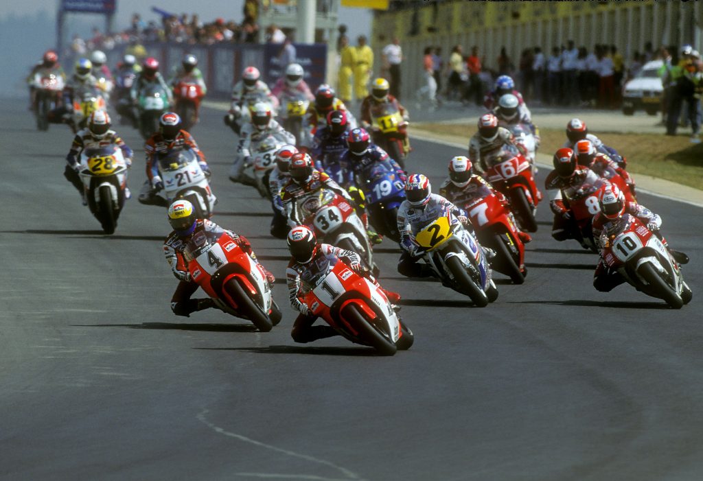Kocinski, Rainey, Schwantz, Doohan, Lawson, Chandler, GP 1992
