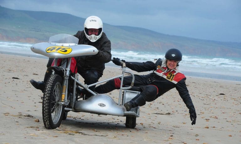 Vintage motorcycles rev up for beach racing return in Australia ...