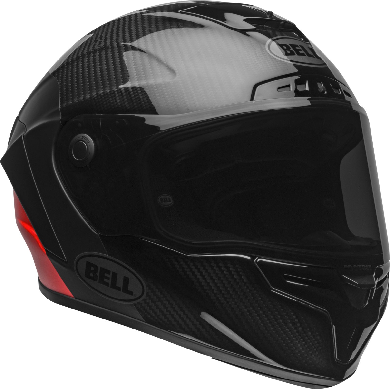 bell-race-star-flex-dlx-street-helmet-carbon-lux-matte-gloss-black-red-front-right - Australian 