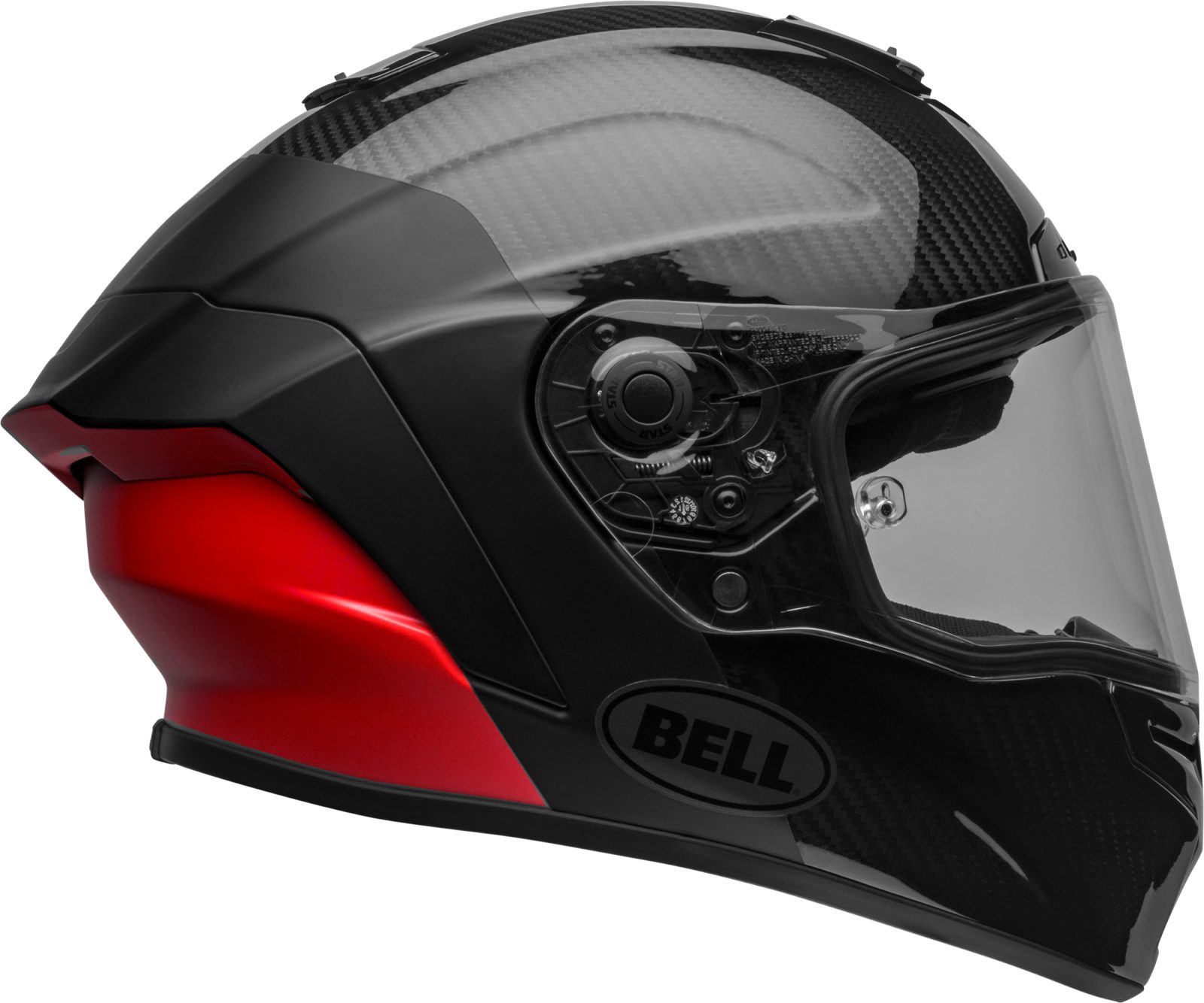 bell-race-star-flex-dlx-street-helmet-carbon-lux-matte-gloss-black-red-right-clear-shield 