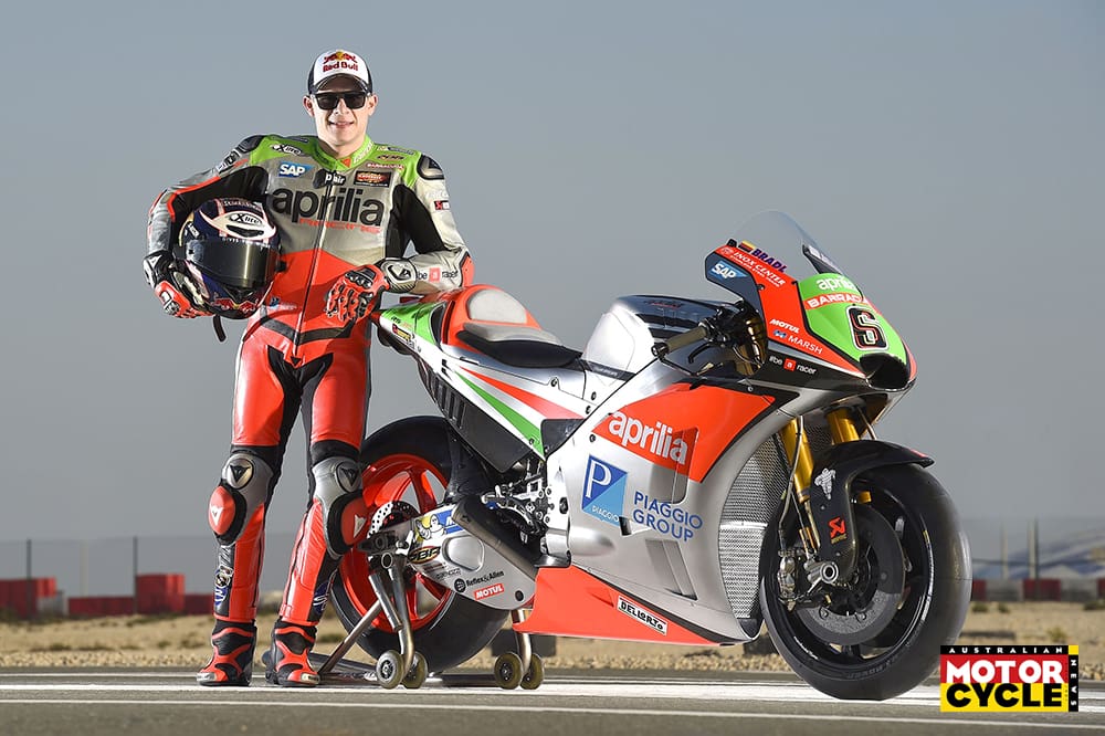 Bradl's Aprilia, Qatar MotoGP test, March 2016