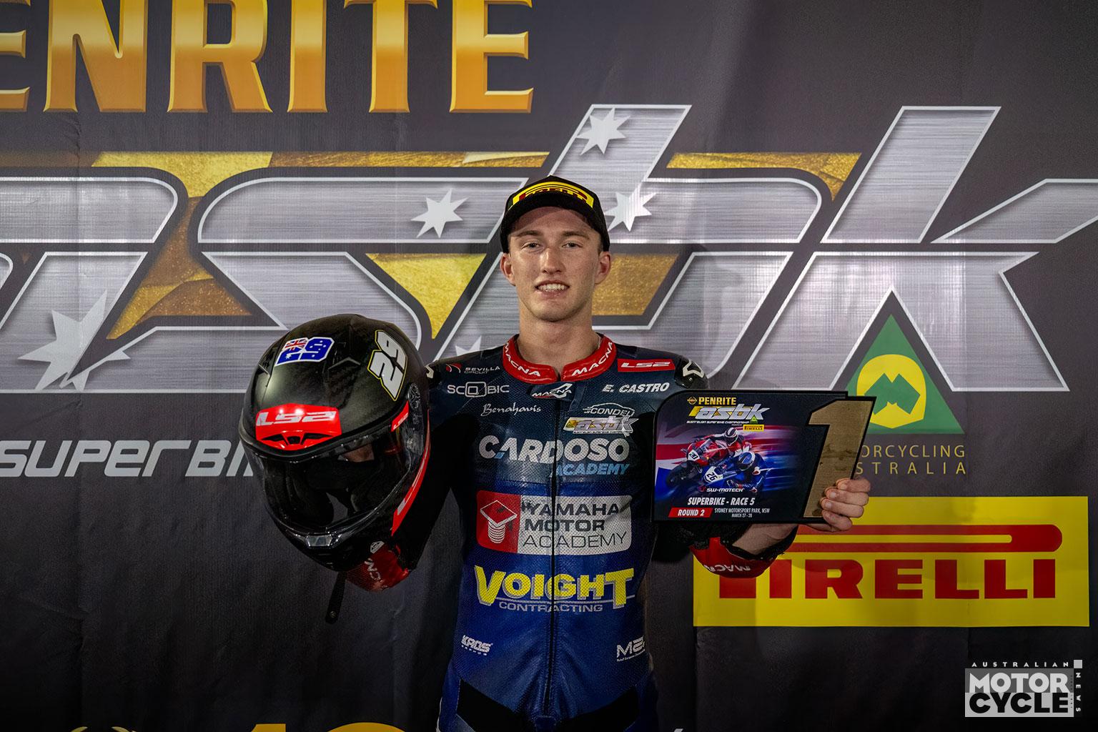 Harrison Voight is racing in the Eurpoean Moto2 championship having taken the 2026 ASBK Superbike crown